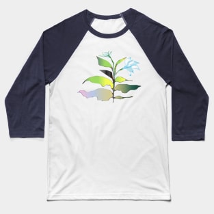 Tropical Flowers Baseball T-Shirt